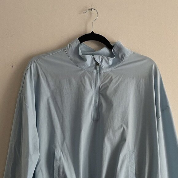 Zyia Active Women L Light Blue Sky Felicity 1/4 Zip Pockets Windbreaker Jacket - Picture 6 of 10